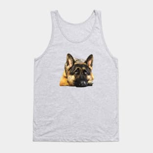 German Shepherd Looking Up Tank Top